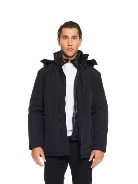 BISTON JACKET ΑΝΔΡΙΚΟ MIDWEIGHT ΚΟΝΤΟ ΜΑΥΡΟ 52-201-028 REGULAR FIT