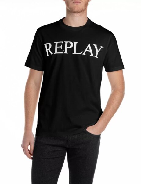 REPLAY T-SHIRT ΑΝΔΡΙΚΟ ΜΑΥΡΟ M3099.000.2660.098 REGULAR FIT