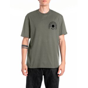 REPLAY T-SHIRT ΑΝΔΡΙΚΟ ΒΑΜΒΑΚΕΡΟ ΧΑΚΙ M3055.000.2660.835 REGULAR FIT