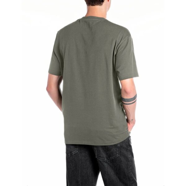 REPLAY T-SHIRT ΑΝΔΡΙΚΟ ΒΑΜΒΑΚΕΡΟ ΧΑΚΙ M3055.000.2660.835 REGULAR FIT