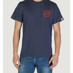 REPLAY T-SHIRT ΑΝΔΡΙΚΟ ΒΑΜΒΑΚΕΡΟ ΜΠΛΕ M3023.000.22336.282 REGULAR FIT