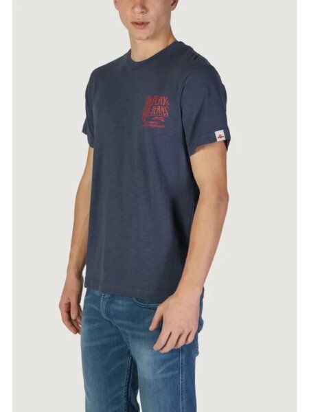 REPLAY T-SHIRT ΑΝΔΡΙΚΟ ΒΑΜΒΑΚΕΡΟ ΜΠΛΕ M3023.000.22336.282 REGULAR FIT