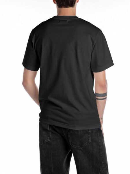REPLAY T-SHIRT ΑΝΔΡΙΚΟ ΒΑΜΒΑΚΕΡΟ ΜΑΥΡΟ M3035.000.2660.098 REGULAR FIT