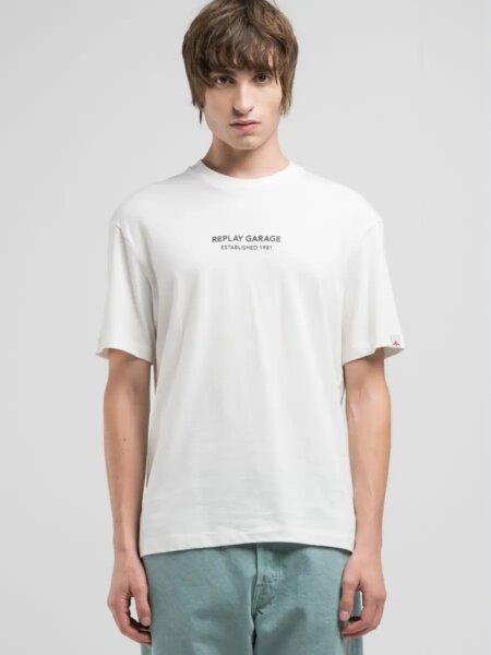 REPLAY T-SHIRT ΑΝΔΡΙΚΟ ΛΕΥΚΟ M3036.000.22662.011 REGULAR FIT