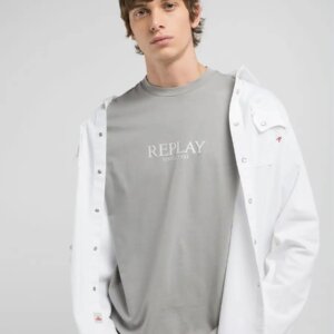 REPLAY T-SHIRT ΑΝΔΡΙΚΟ ΓΚΡΙ M3031.000.2660.214 REGULAR FIT