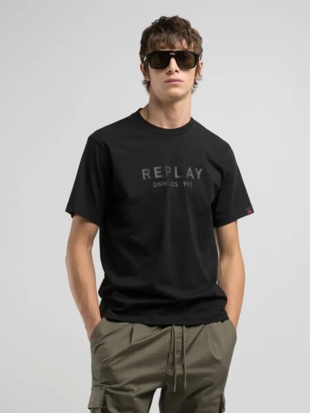REPLAY T-SHIRT ΑΝΔΡΙΚΟ ΜΑΥΡΟ M3043.000.2660.098 REGULAR FIT