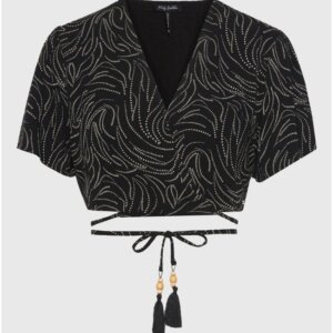 FUNKY BUDDHA CROPPED ΚΡΟΥΑΖΕ ΓΥΝΑΙΚΕΙΟ ΜΑΥΡΟ FBL011-100-17 REGULAR FIT