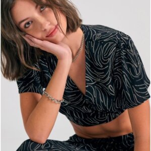FUNKY BUDDHA CROPPED ΚΡΟΥΑΖΕ ΓΥΝΑΙΚΕΙΟ ΜΑΥΡΟ FBL011-100-17 REGULAR FIT