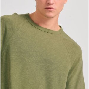 FUNKY BUDDHA T-SHIRT ΑΝΤΡΙΚΟ ΧΑΚΙ ΦΛΑΜΑ FBM011-344-04 RELAXED FIT
