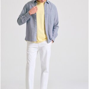 FUNKY BUDDHA ΠΑΝΤΕΛΟΝΙ ΑΝΔΡΙΚΟ ΛΕΥΚΟ FBM011-001-02 REGULAR FIT