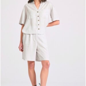 FUNKY BUDDHA ΠΟΥΚΑΜΙΣΟ ΓΥΝΑΙΚΕΙΟ ΓΚΡΙ-MIST FBL011-104-05 LOOSE FIT