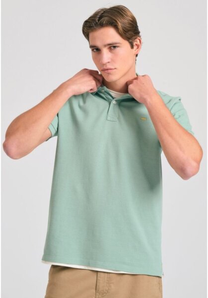 FUNKY BUDDHA POLO ΑΝΔΡΙΚΟ SAGE GREEN FBM011-001-11 REGULAR FIT
