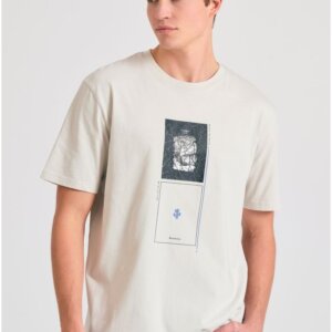 FUNKY BUDDHA T-SHIRT ΑΝΔΡΙΚΟ MIST FBM011-307-04 REGULAR FIT