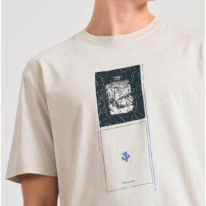 FUNKY BUDDHA T-SHIRT ΑΝΔΡΙΚΟ MIST FBM011-307-04 REGULAR FIT