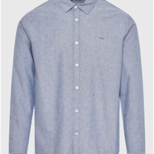 FUNKY BUDDHA ΠΟΥΚΑΜΙΣΟ OXFORD ΑΝΔΡΙΚΟ NAVY MEL FBM011-009-05 REGULAR FIT