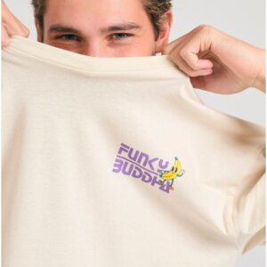 FUNKY BUDDHA T-SHIRT ΑΝΔΡΙΚΟ CHALK FBM011-052-04 REGULAR FIT