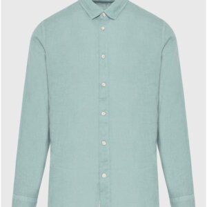 FUNKY BUDDHA ΠΟΥΚΑΜΙΣΟ ΛΙΝΟ ΑΝΔΡΙΚΟ SAGE GREEN FBM011-001-05 REGULAR FIT