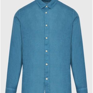 FUNKY BUDDHA ΠΟΥΚΑΜΙΣΟ ΛΙΝΟ ΑΝΔΡΙΚΟ BLUE STEEL FBM011-001-05 REGULAR FIT