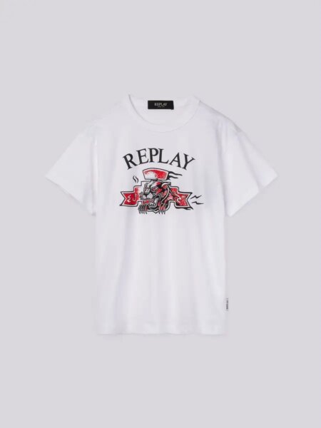 REPLAY T-SHIRT ΠΑΙΔΙΚΟ ΛΕΥΚΟ SB7407.053.2660.001 REGULAR FIT