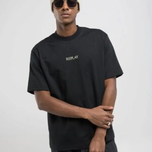 REPLAY T-SHIRT ΑΝΔΡΙΚΟ ΜΑΥΡΟ M3017.000.23804.098 RELAXED FIT