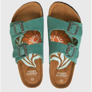 FUNKY BUDDHA ΣΑΝΔΑΛΙ ΓΥΝΑΙΚΕΙΟ SUEDE ΜΕΝΤΑ FBL011-112-08