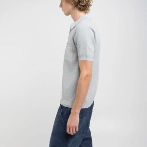 REPLAY ΜΠΛΟΥΖΑΚΙ POLO RIB-KNIT ΑΝΔΡΙΚΟ ΓΚΡΙ UK4708.000G23774.M03