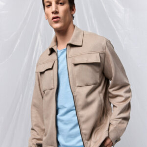 BISTON JACKET ΑΝΔΡΙΚΟ SUEDE ΜΠΕΖ 53-201-010 REGULAR FIT