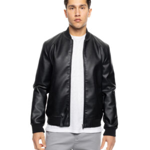 BISTON JACKET ΤΕΧΝΟΔΕΡΜΑ ΑΝΔΡΙΚΟ ΜΑΥΡΟ 53-201-007 REGULAR FIT