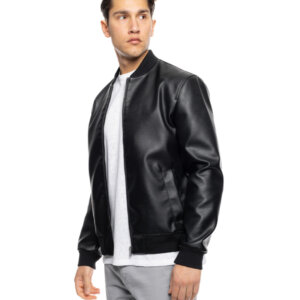 BISTON JACKET ΤΕΧΝΟΔΕΡΜΑ ΑΝΔΡΙΚΟ ΜΑΥΡΟ 53-201-007 REGULAR FIT