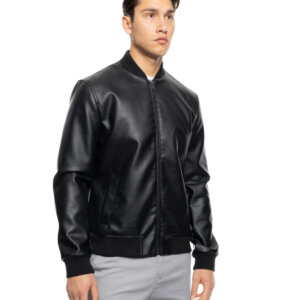 BISTON JACKET ΤΕΧΝΟΔΕΡΜΑ ΑΝΔΡΙΚΟ ΜΑΥΡΟ 53-201-007 REGULAR FIT