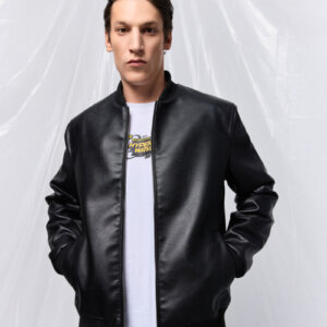 BISTON JACKET ΤΕΧΝΟΔΕΡΜΑ ΑΝΔΡΙΚΟ ΜΑΥΡΟ 53-201-007 REGULAR FIT