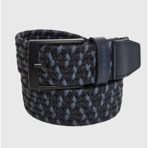 FUNKY BUDDHA ΖΩΝΗ ΑΝΔΡΙΚΗ ΕΛΑΣΤΙΚΗ ΜΠΛΕ LEATHER BLEND FBM011-056-10