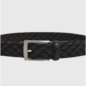 FUNKY BUDDHA ΖΩΝΗ ΑΝΔΡΙΚΗ ΕΛΑΣΤΙΚΗ ΜΑΥΡΗ-ΓΚΡΙ FBM011-058-10