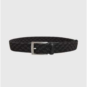 FUNKY BUDDHA ΖΩΝΗ ΑΝΔΡΙΚΗ ΕΛΑΣΤΙΚΗ ΜΑΥΡΗ-ΓΚΡΙ FBM011-058-10