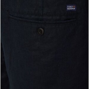 FUNKY BUDDHA ΒΕΡΜΟΥΔΑ ΑΝΤΡΙΚΗ ΛΙΝΗ ΜΑΥΡΗ FBM011-009-03 REGULAR FIT