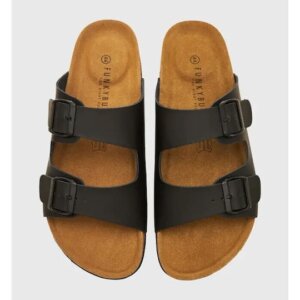 FUNKY BUDDHA ΣΑΝΔΑΛΙ ΑΝΔΡΙΚΟ ΔΕΡΜΑΤΙΝΟ ΜΑΥΡΟ FBM011-073-08