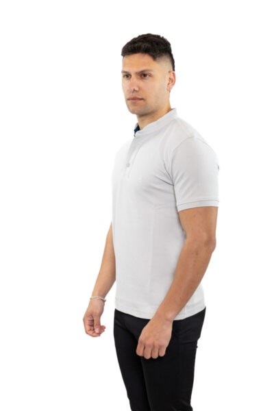 SIDE EFFECT T-SHIRT ΜΕ ΜΑΟ ΓΙΑΚΑ ΑΝΔΡΙΚΟ ΓΚΡΙ M-5224 REGULAR FIT