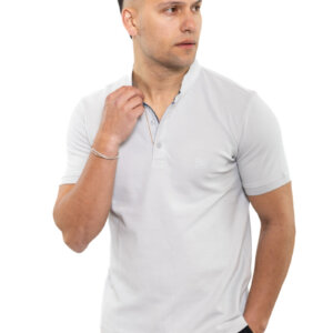 SIDE EFFECT T-SHIRT ΜΕ ΜΑΟ ΓΙΑΚΑ ΑΝΔΡΙΚΟ ΓΚΡΙ M-5224 REGULAR FIT
