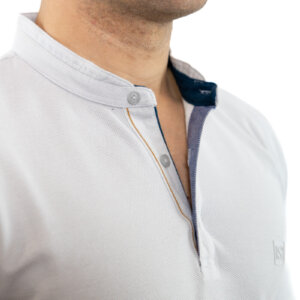 SIDE EFFECT T-SHIRT ΜΕ ΜΑΟ ΓΙΑΚΑ ΑΝΔΡΙΚΟ ΓΚΡΙ M-5224 REGULAR FIT