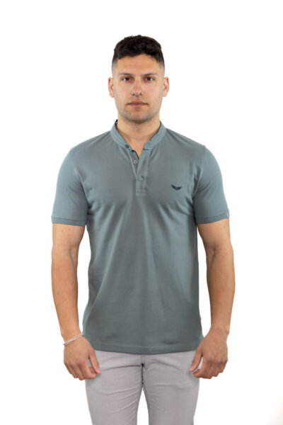 SIDE EFFECT T-SHIRT ΜΕ ΜΑΟ ΓΙΑΚΑ ΑΝΔΡΙΚΟ ΧΑΚΙ M-5221 REGULAR FIT