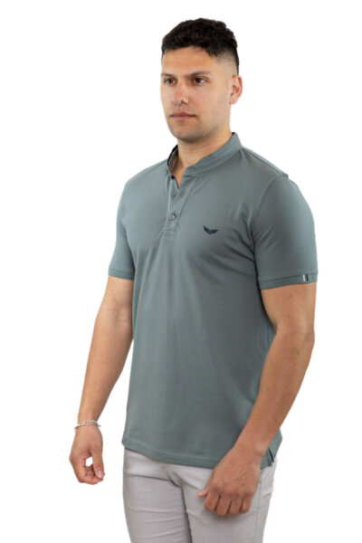 SIDE EFFECT T-SHIRT ΜΕ ΜΑΟ ΓΙΑΚΑ ΑΝΔΡΙΚΟ ΧΑΚΙ M-5221 REGULAR FIT