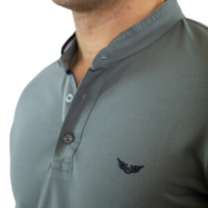 SIDE EFFECT T-SHIRT ΜΕ ΜΑΟ ΓΙΑΚΑ ΑΝΔΡΙΚΟ ΧΑΚΙ M-5221 REGULAR FIT