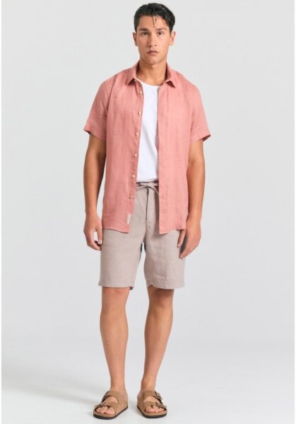 FUNKY BUDDHA ΒΕΡΜΟΥΔΑ ΑΝΤΡΙΚΗ ΛΙΝΗ GREIGE FBM011-009-03 REGULAR FIT
