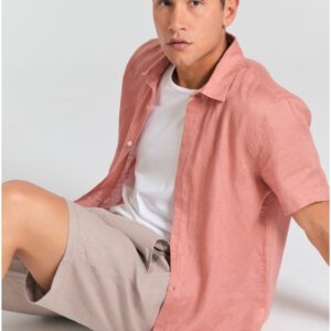 FUNKY BUDDHA ΒΕΡΜΟΥΔΑ ΑΝΤΡΙΚΗ ΛΙΝΗ GREIGE FBM011-009-03 REGULAR FIT