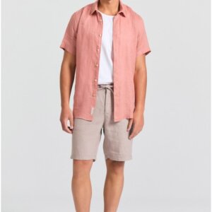 FUNKY BUDDHA ΒΕΡΜΟΥΔΑ ΑΝΤΡΙΚΗ ΛΙΝΗ GREIGE FBM011-009-03 REGULAR FIT