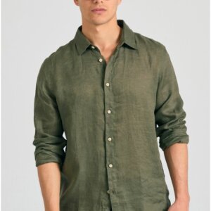 FUNKY BUDDHA ΠΟΥΚΑΜΙΣΟ ΛΙΝΟ ΑΝΔΡΙΚΟ ΧΑΚΙ FBM011-001-05 REGULAR FIT