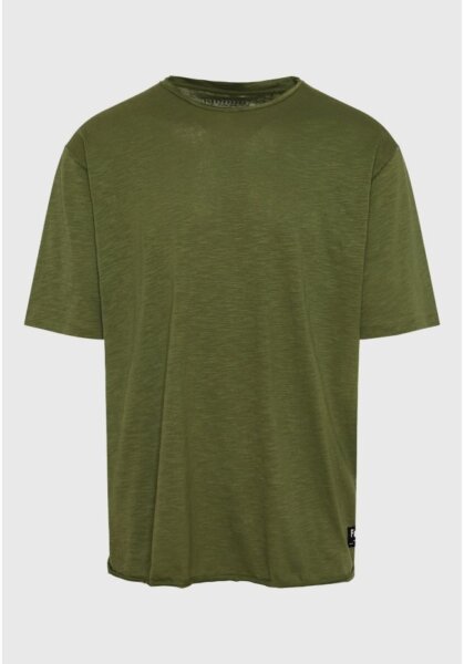FUNKY BUDDHA T-SHIRT ΑΝΔΡΙΚΟ HUNTER GREEN FBM011-009-04 RELAXED FIT