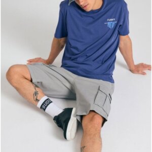 FUNKY BUDDHA ΒΕΡΜΟΥΔΑ CARGO ΑΝΔΡΙΚΗ ΓΚΡΙ-ELEPHANT FBM011-002-03 REGULAR FIT