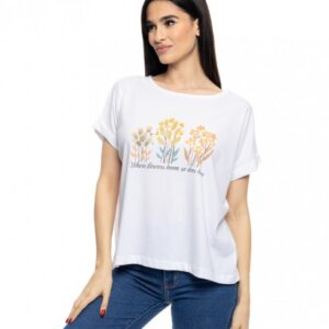 BISTON T-SHIRT ΓΥΝΑΙΚΕΙΟ ΛΕΥΚΟ 53-106-015 REGULAR FIT