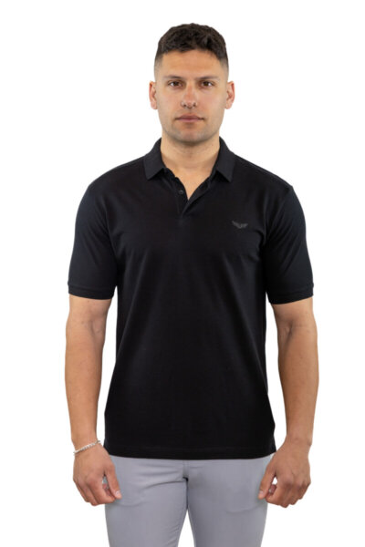 SIDE EFFECT POLO ΑΝΔΡΙΚΟ ΜΑΥΡΟ PL-5213 XP-01 REGULAR FIT
